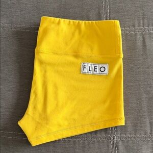 Fleo Vibrant Yellow Workout Shorts